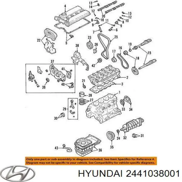 Натягувач ременя ГРМ Hyundai/Kia 2441038001