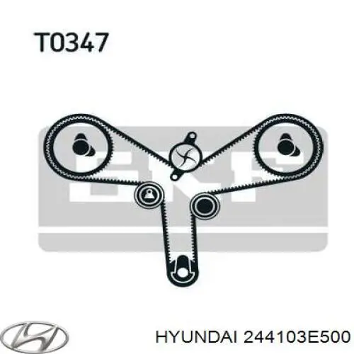 Натягувач ременя ГРМ Hyundai/Kia 244103E500 ціна, від 40.51 USD