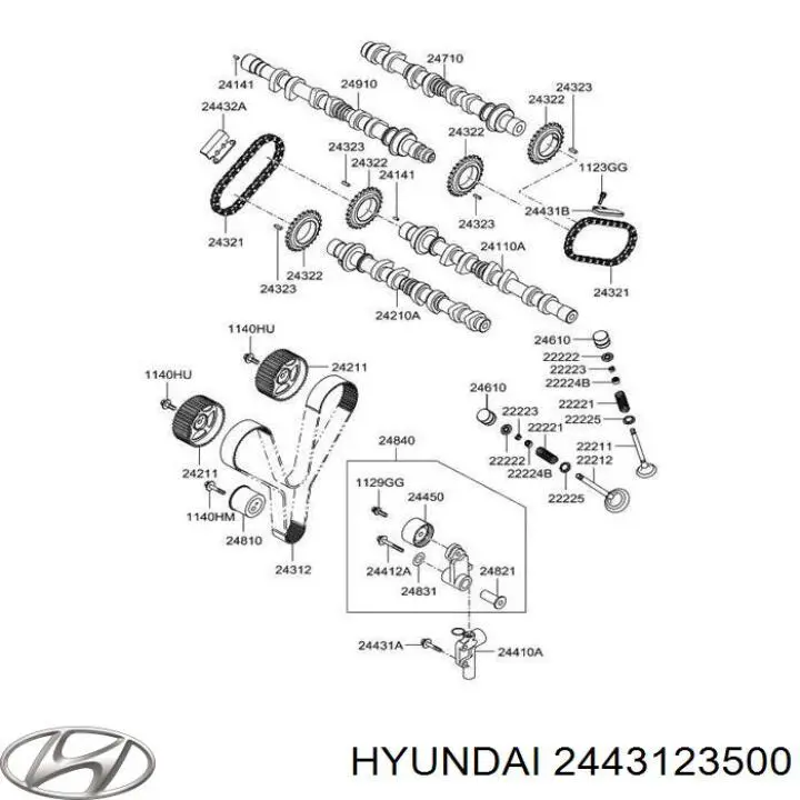  Hyundai/Kia 2443123500 ціна, від 9.94 USD