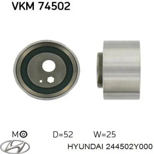 Ролик натяжителя ременя газорозподілу Hyundai/Kia 244502Y000 ціна, від 10.21 USD