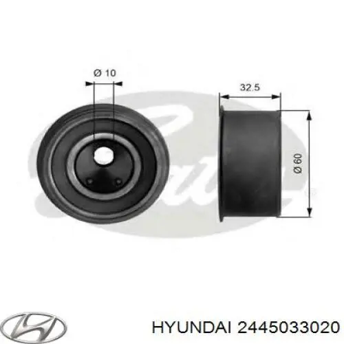 Ролик натяжителя ременя газорозподілу Hyundai/Kia 2445033020 ціна, від 9.71 USD