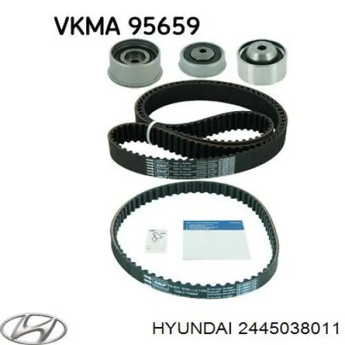 Ролик натяжителя ременя газорозподілу Hyundai/Kia 2445038011 ціна, від 8.63 USD