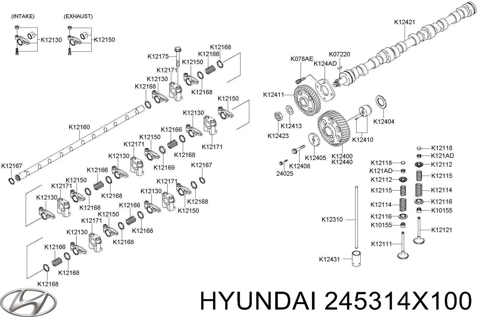Рокер клапана Hyundai/Kia 245314X100 ціна, від 18.48 USD