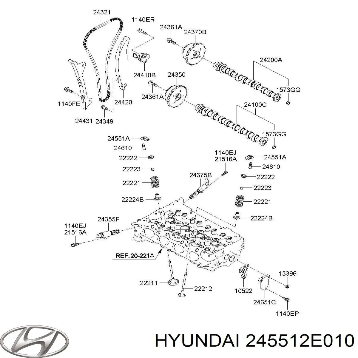  245512E010 Hyundai/Kia