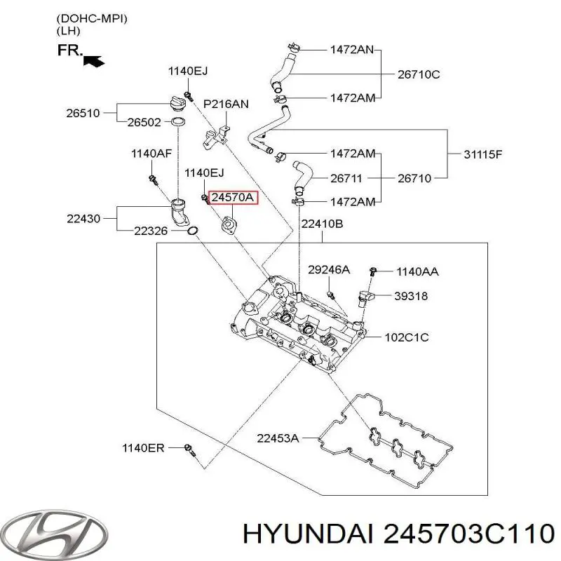  245703C110 Hyundai/Kia