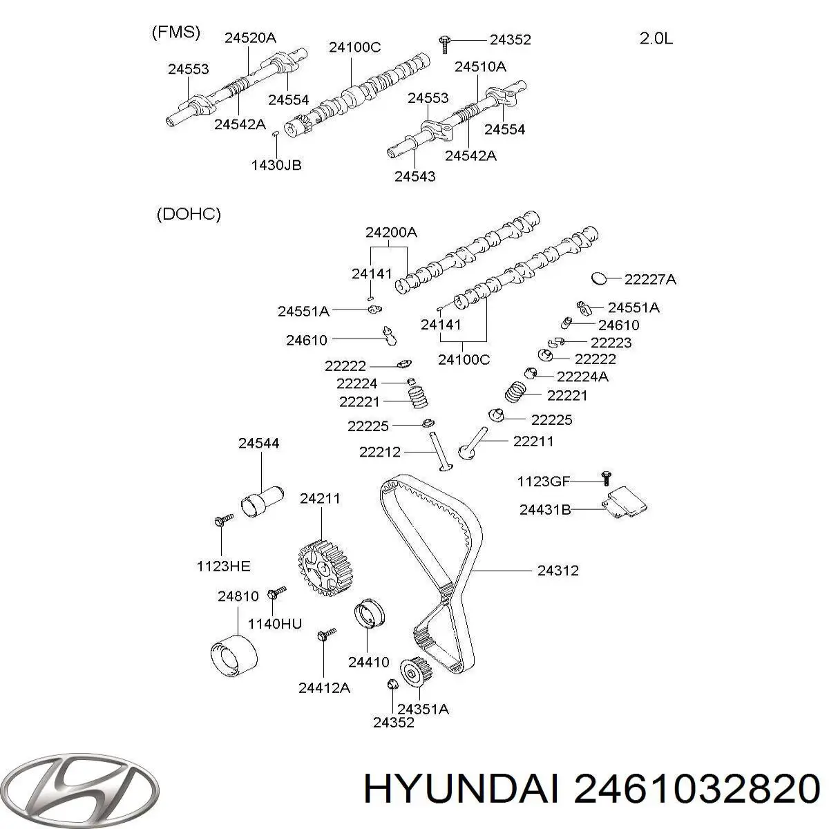 Штовхач клапана гідравлічний Hyundai/Kia 2461032820 ціна, від 5.07 USD