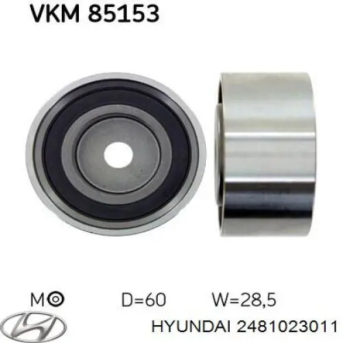 Купити 2481023011 Hyundai/Kia Ролик паразитний ГРМ