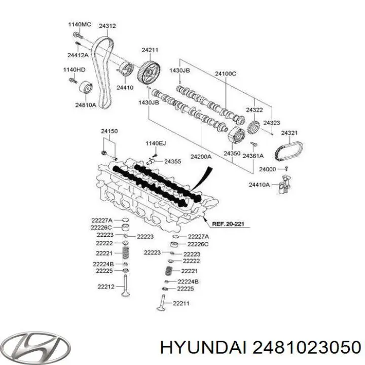 2481023050 Hyundai/Kia ролик ременя грм, паразитний