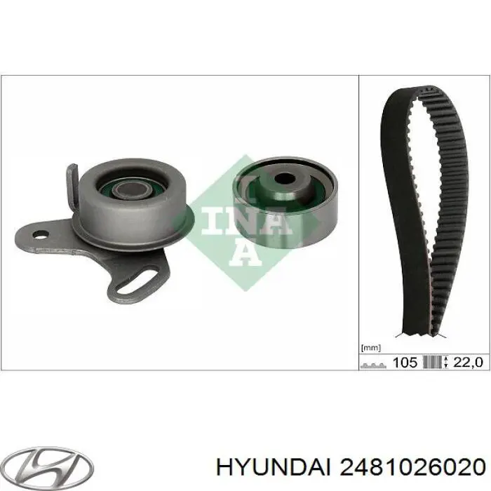 Ролик паразитний ГРМ 2481026020 Hyundai/Kia
