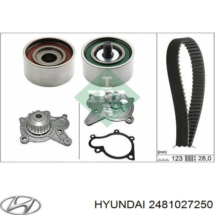 Ролик ременя ГРМ, паразитний Hyundai/Kia 2481027250 ціна, від 23.29 USD