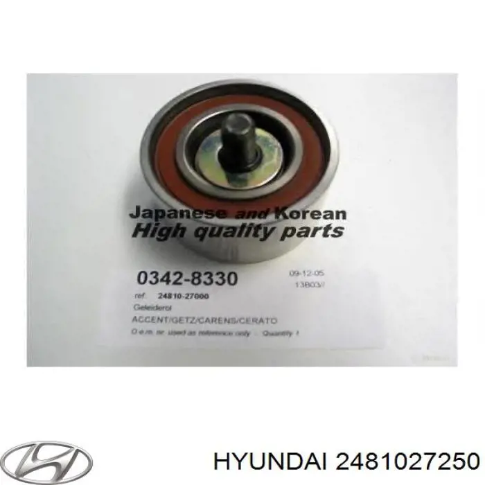 Ролик ременя ГРМ, паразитний Hyundai/Kia 2481027250 ціна, від 23.29 USD