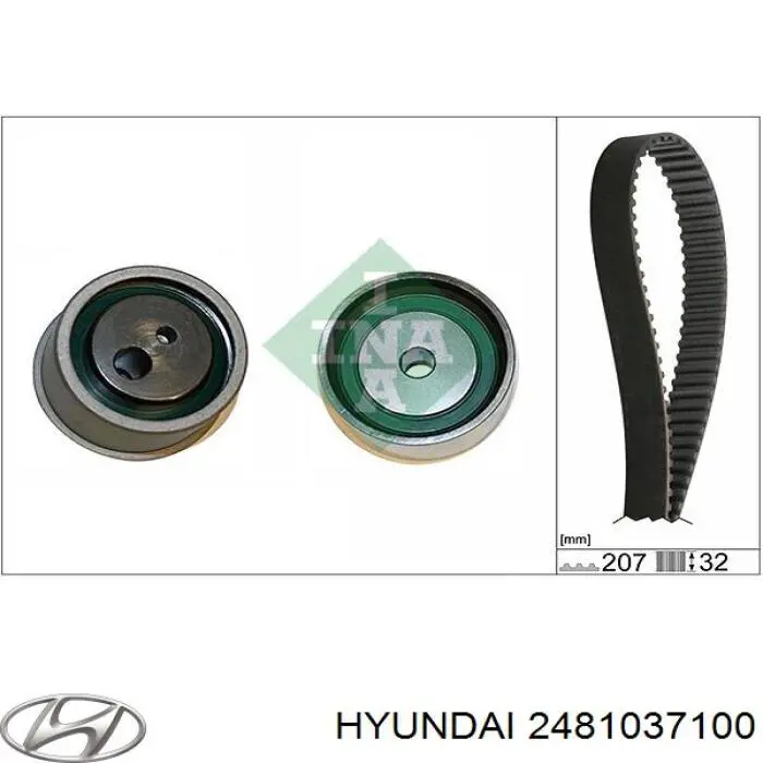 2481037100 Hyundai/Kia ролик ременя грм, паразитний