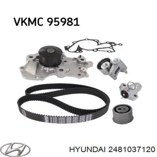 Ролик ременя ГРМ, паразитний Hyundai/Kia 2481037120