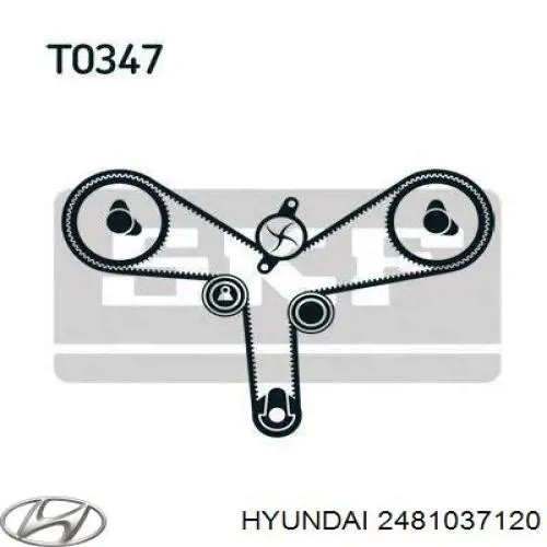 Ролик ременя ГРМ, паразитний Hyundai/Kia 2481037120 ціна, від 16.99 USD