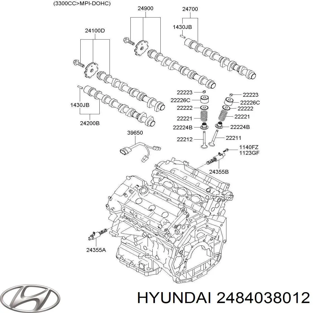 2484038012 Hyundai/Kia натягувач ременя грм