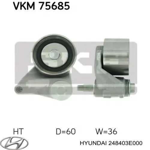 Купити 248403E000 Hyundai/Kia Натяжний ролик