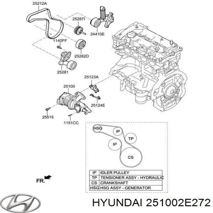 251002E272 Hyundai/Kia Насос охолодження