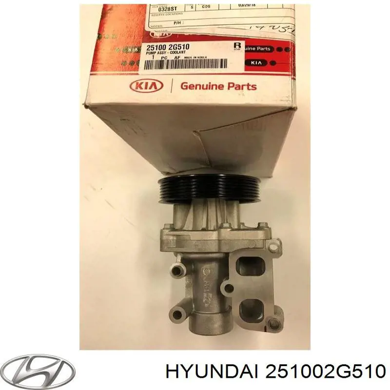 Помпа водяна (насос) охолодження, в зборі з корпусом 251002G510 Hyundai/Kia