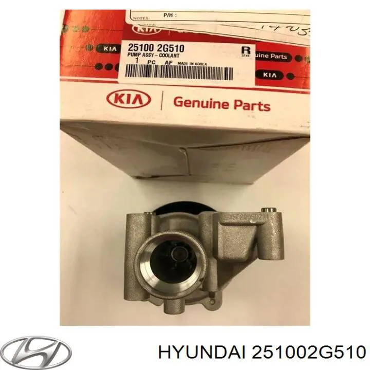 Водяний насос охолодження, з корпусом Hyundai/Kia 251002G510