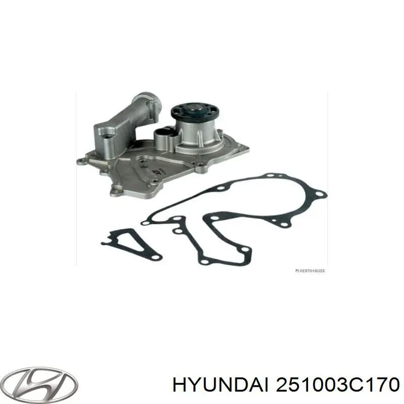 Помпа охолодження Hyundai/Kia 251003C170 ціна, від 44.33 USD