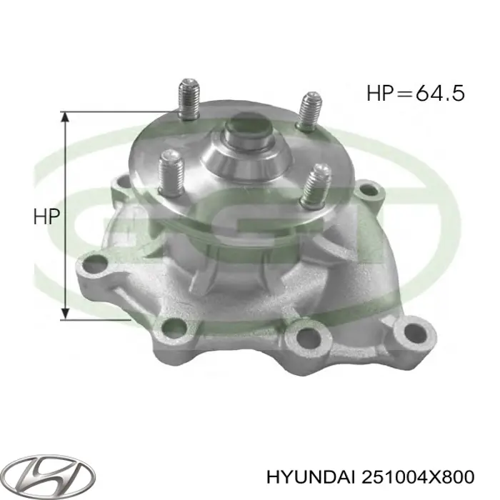 Купити 251004X800 Hyundai/Kia Насос охолоджуючої рідини