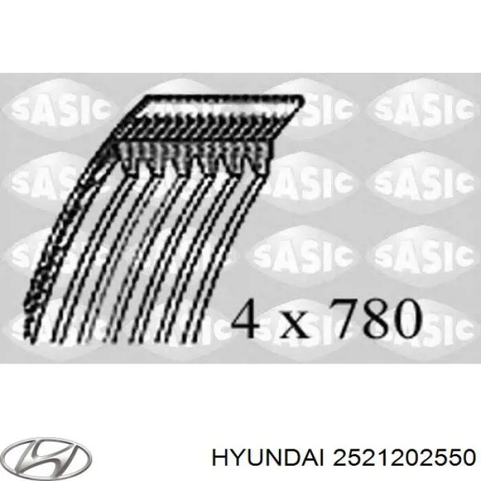 Купити 2521202550 Hyundai/Kia Ремінь генератора