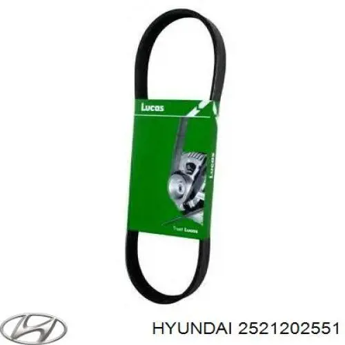 2521202551 Hyundai/Kia ремінь приводний, агрегатів