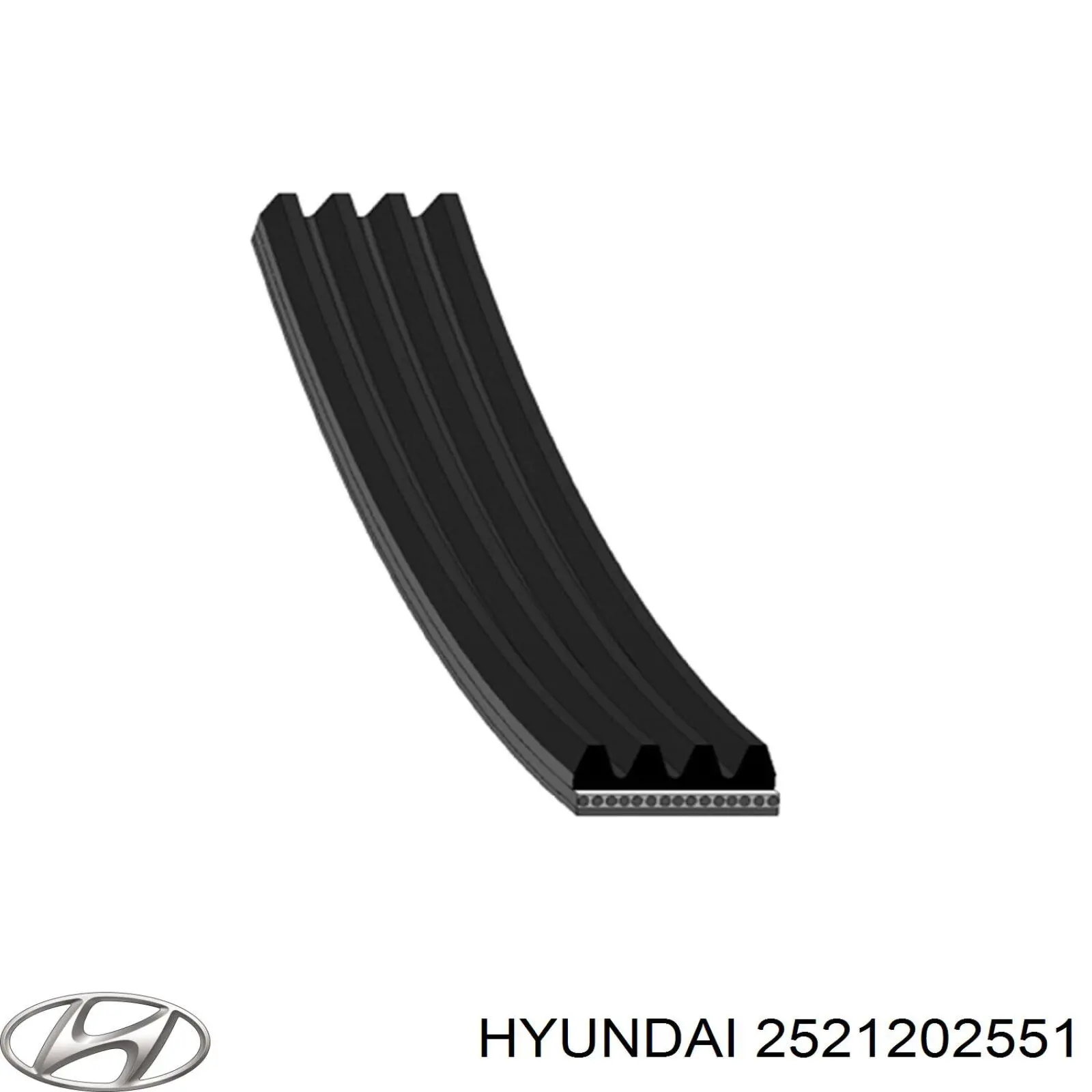 Ремінь генератора 2521202551 Hyundai/Kia