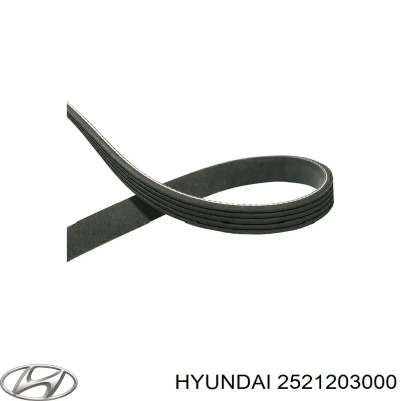 Клиновий ремінь Hyundai/Kia 2521203000 ціна, від 8.44 USD