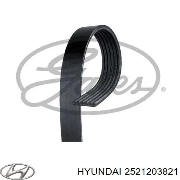 2521203821 Hyundai/Kia ремінь приводний, агрегатів