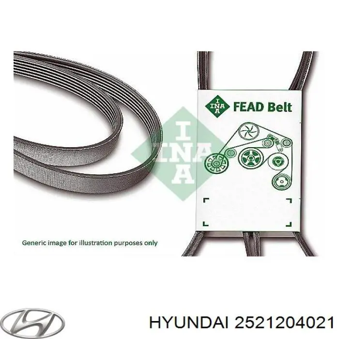 2521204021 Hyundai/Kia ремінь приводний, агрегатів