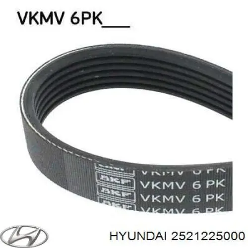 Клиновий ремінь Hyundai/Kia 2521225000 ціна, від 22.93 USD