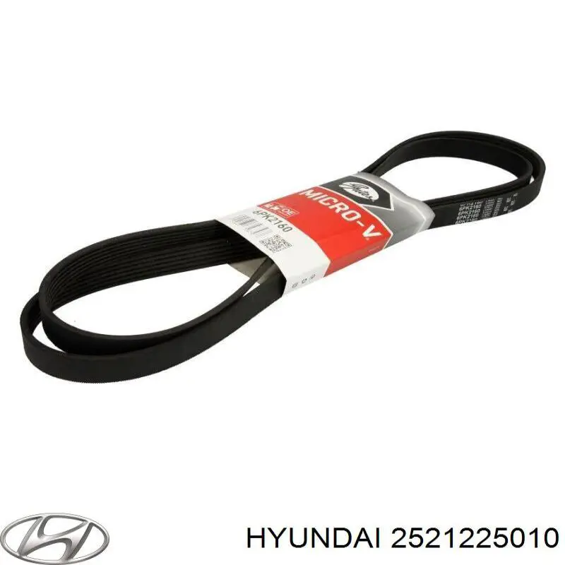 Клиновий ремінь Hyundai/Kia 2521225010 ціна, від 18.36 USD