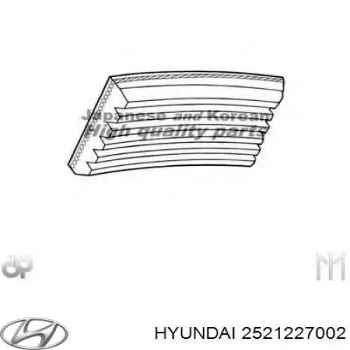 Клиновий ремінь Hyundai/Kia 2521227002 ціна, від 13.81 USD
