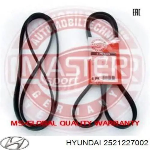 Купити 2521227002 Hyundai/Kia Ремінь генератора