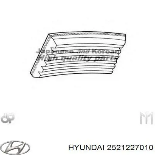 2521227010 Hyundai/Kia ремінь приводний, агрегатів