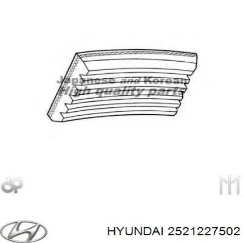 Клиновий ремінь Hyundai/Kia 2521227502 ціна, від 12.51 USD