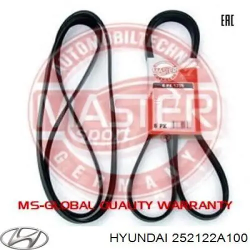 Клиновий ремінь Hyundai/Kia 252122A100 ціна, від 8.74 USD