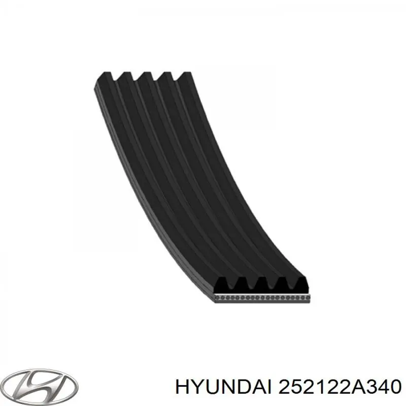Клиновий ремінь Hyundai/Kia 252122A340 ціна, від 9.08 USD