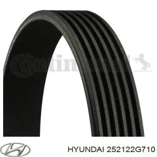 Ремінь генератора 252122G710 Hyundai/Kia