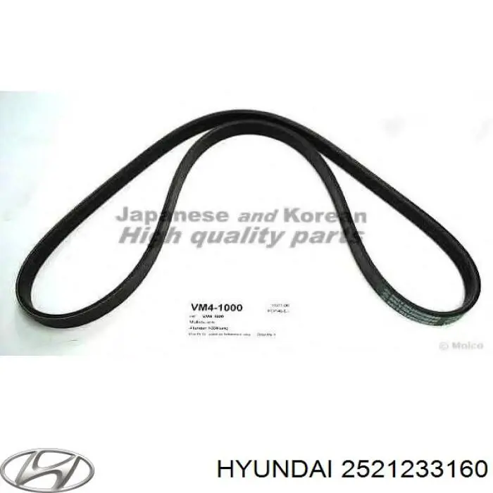 Ремінь приводний, агрегатів 2521233160 Hyundai/Kia