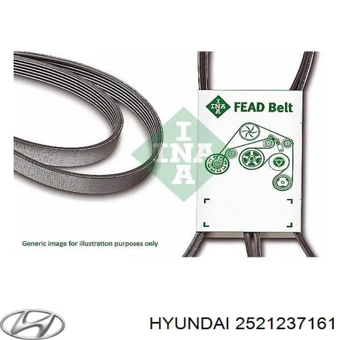 2521237161 Hyundai/Kia ремінь приводний, агрегатів