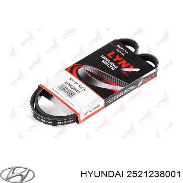 2521238001 Hyundai/Kia ремінь приводний, агрегатів