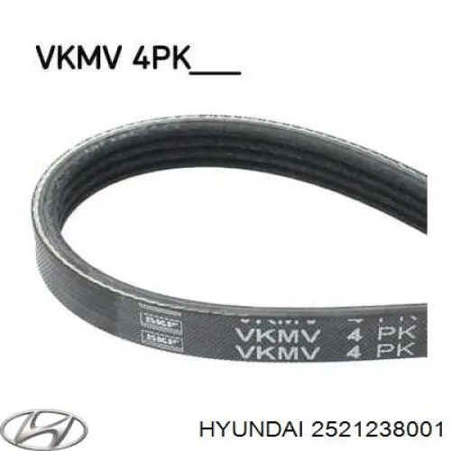 Купити 2521238001 Hyundai/Kia Ремінь генератора