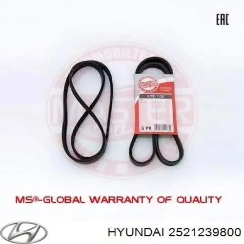 Купити 2521239800 Hyundai/Kia Ремінь генератора