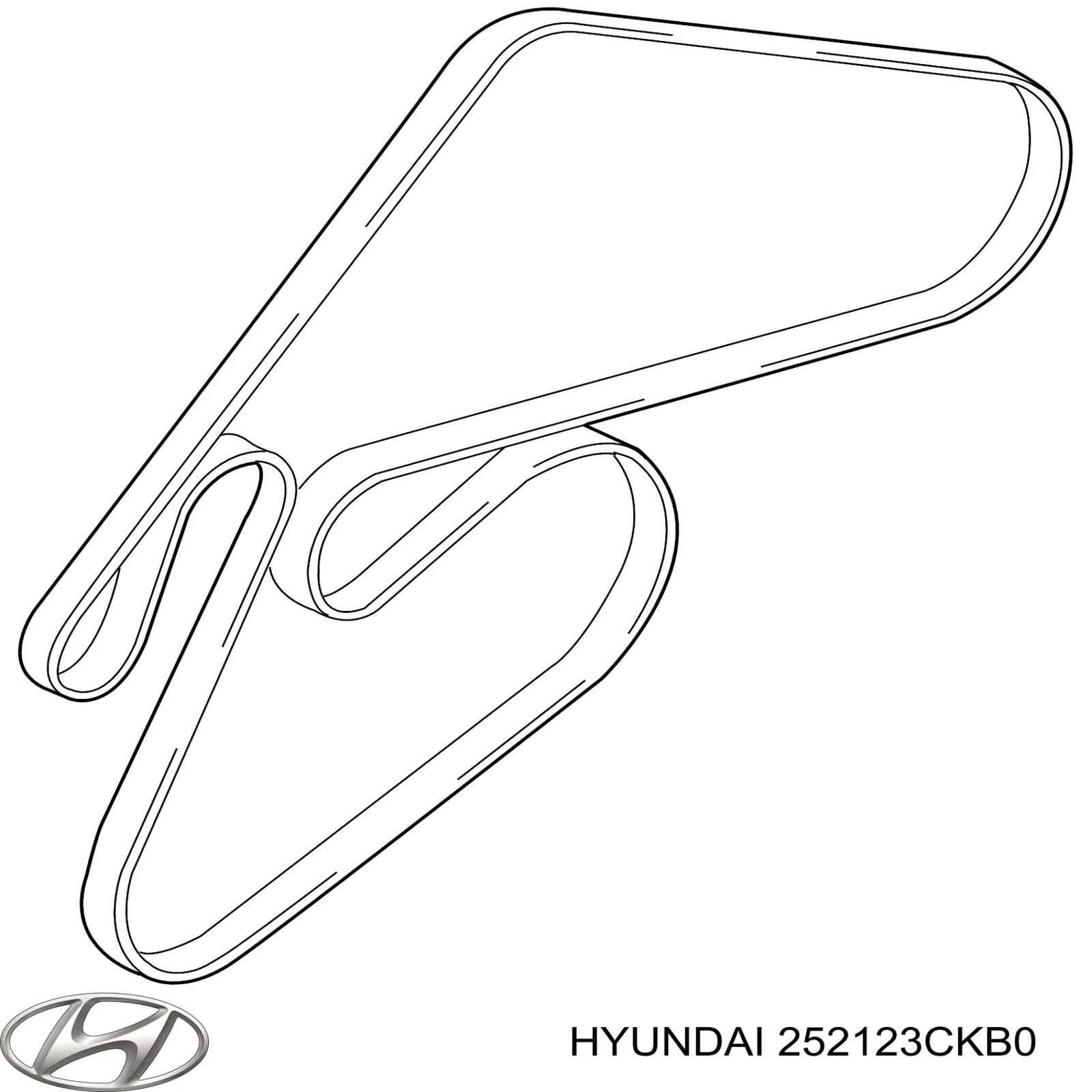 Клиновий ремінь Hyundai/Kia 252123CKB0 ціна, від 96.22 USD