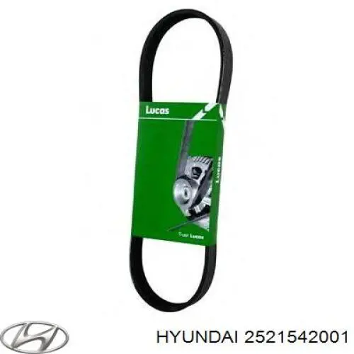 2521542001 Hyundai/Kia ремінь приводний, агрегатів