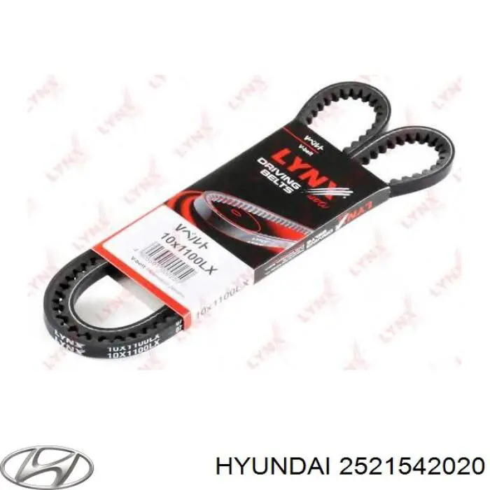 2521542020 Hyundai/Kia ремінь приводний, агрегатів