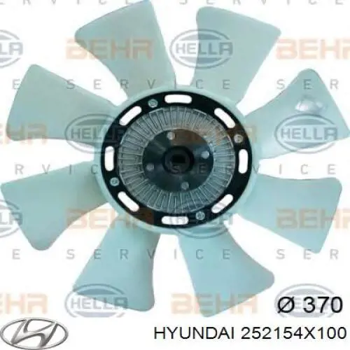 252154X100 Hyundai/Kia Вентилятор / крильчатка радіатора охолодження