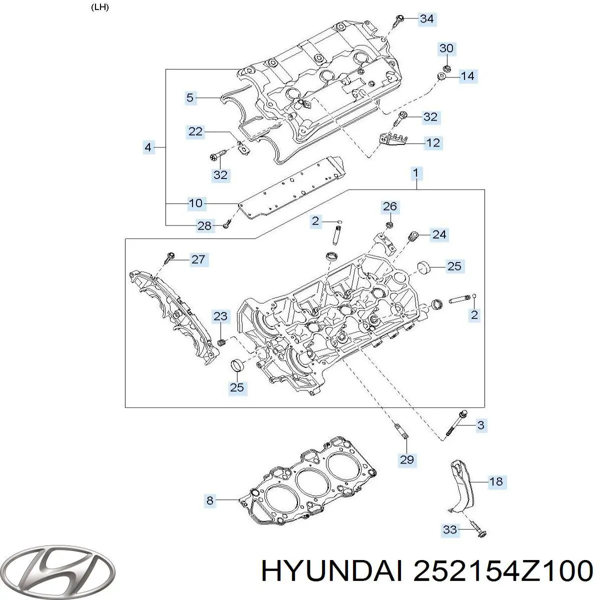 Купити 252154Z100 Hyundai/Kia Муфта вязкостная системи охолодження
